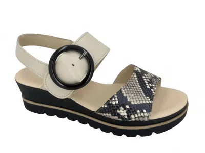 Gabor Women's 4-645-49 Sandal In Snake/ Natural In Multi