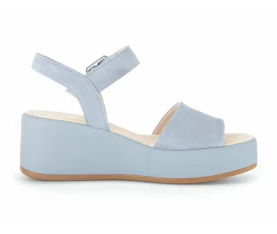 Gabor Women's 531 Platform Wedge Sandal In Aquamarine In Blue