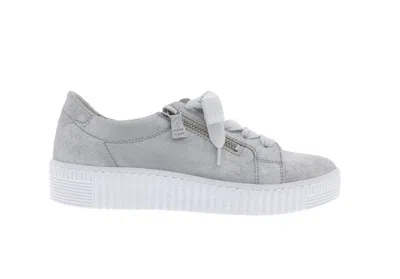 Gabor Women's 83.334.61 Double Zipper Sneaker In Silver In Gray