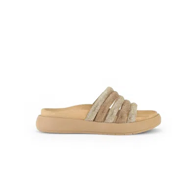 Gabor Women's Abbott Metallic Slide In Gold Combi In Multi