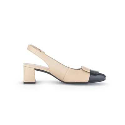 Gabor Women's Alice Slingback Pump In Beige/black In Neutral