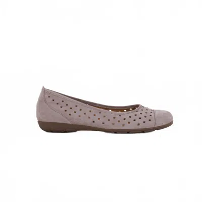 Gabor Women's Ballerina Style Shoes In Linen In Gray