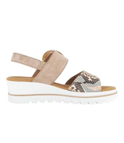 Gabor Women's Beatrix Platform Sandal In Python/sand In Multi