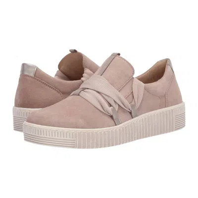 Gabor Women Big Ribbon Lace Sneaker In Silk,beige In Multi