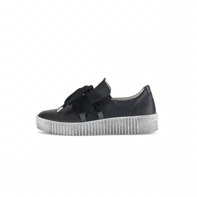 Gabor Women's Bow Sneaker In Black