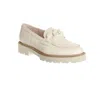 Gabor Women's Buckle Instep Loafer In Ivory Leather In Multi