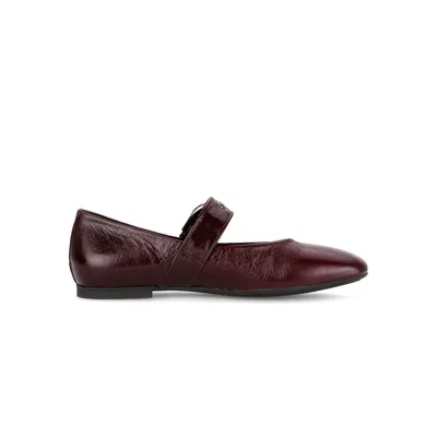 Gabor Women's Flat Ballerina Shoes In Burgundy