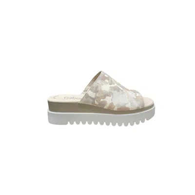 Gabor Women's Leather Slippers In Camoflauge In Multi