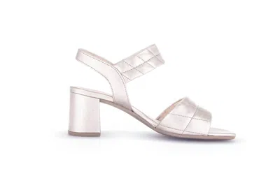 Gabor Women's Medium Block Heel Sandal In Metallic In Multi