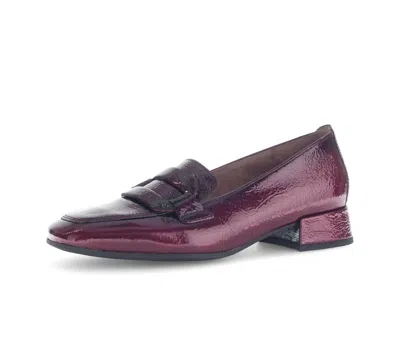 Gabor Women's Patent Leather Loafer In Burgundy In Purple