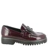 Gabor Women's Patent Leather Loafers In Wine In Pink