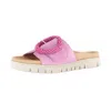 Gabor Beaded Buckle Platform Slide Sandal In Pink