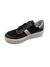 Gabor Women's Platform Sneakers In Black/silver In Black