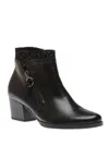 Gabor Women Print Ankle Zipper Boot In Schwarz,grau In Multi