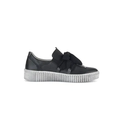Gabor Women's Ribbon Lace Sneaker In Black
