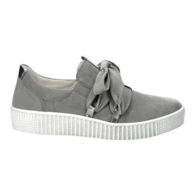 Gabor Women's Ribbon Sneaker In Light Grey/stone In Gray