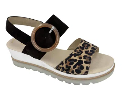 Gabor Women's Sandal 4-645-38 In Leopard In Multi