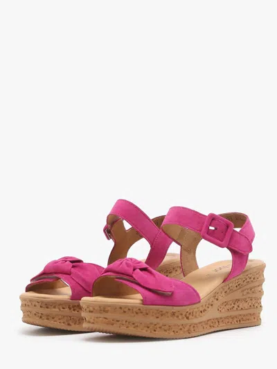 GABOR WOMEN'S SANDAL IN PINK SAMTCHEVREAU