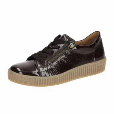 Gabor Women's Siviglia Lack Sneakers In Brown In Black