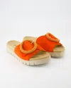Gabor Women's Slip On Sandal In Pumpkin Orange In Multi