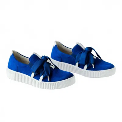 Gabor Women's Suede Moccasins In Royal Blue