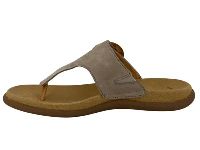 GABOR WOMEN'S THONG SANDALS IN TAUPE