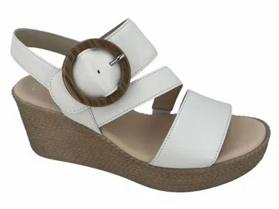 Gabor Women's Wedge 4-770-20 Sandal In White