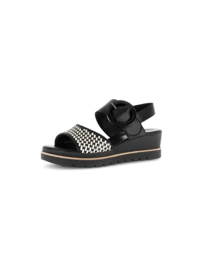 Gabor Women's Wedge Sandal In Black