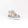 Gabor Women's Wedge Sandal In White/ Metallic