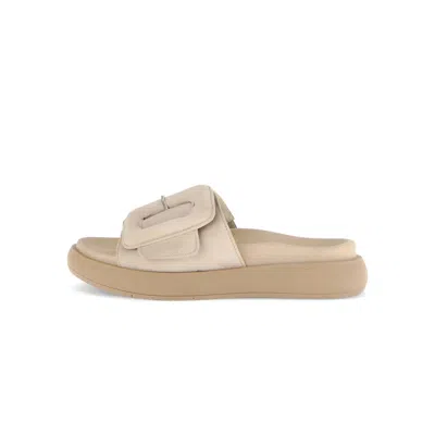 Gabor Women's Wrapped Velcro Buckle Slip On Sandal In Desert In Neutral