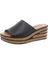 Gabor Womens Leather Open Toe Wedge Sandals In Multi