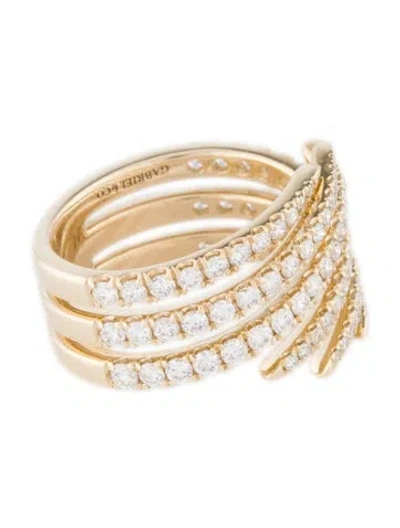 Pre-owned Gabriel & Co. 14k 1.20ctw Diamond Bypass Cocktail Ring In Multicolor