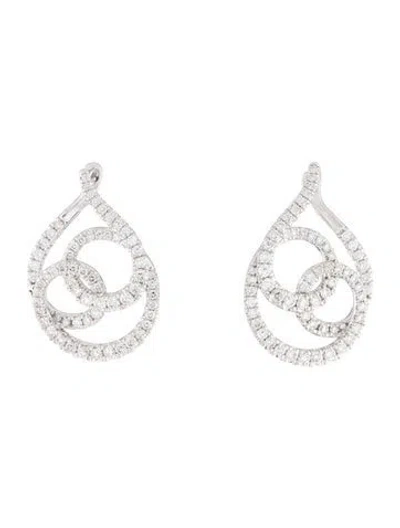Pre-owned Gabriel & Co. 14k 1.26ctw Diamond Bypass Earrings In Multicolor