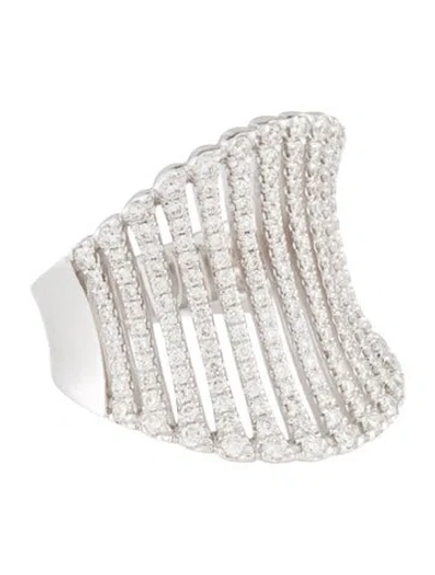 Pre-owned Gabriel & Co. 14k 1.37ctw Diamond Cage Statement Ring In Multicolor
