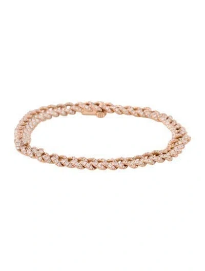 Pre-owned Gabriel & Co. 14k 3.00ctw Diamond Link Bracelet, 6.5" In Multicolor