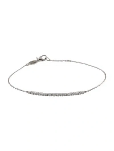 Pre-owned Gabriel & Co. 14k Diamond Bar Bracelet, 7.5" In Multi