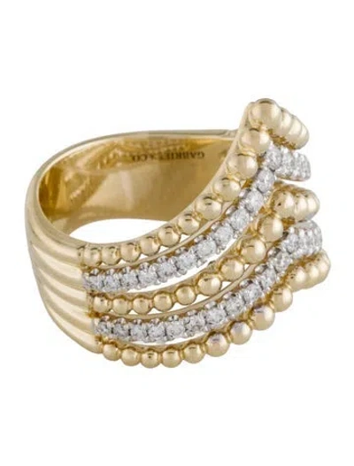 Pre-owned Gabriel & Co. 14k Diamond Bujukan Chevron Ring In Multicolor