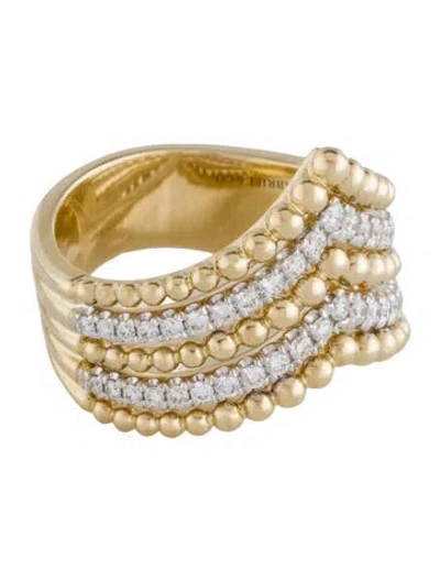Pre-owned Gabriel & Co. 14k Diamond Bujukan Chevron Ring In Multicolor