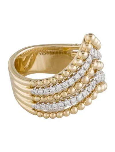 Pre-owned Gabriel & Co. 14k Diamond Bujukan Chevron Ring In Multicolor