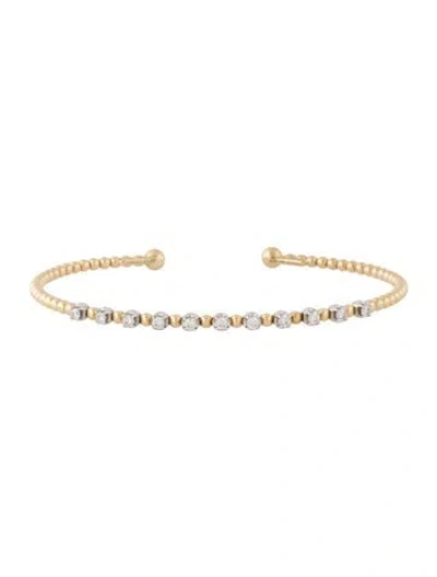 Pre-owned Gabriel & Co. 14k Diamond Bujukan Cuff Bracelet In Multi