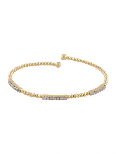 Pre-owned Gabriel & Co. 14k Diamond Bujukan Station Bangle, 6.25" In Multi