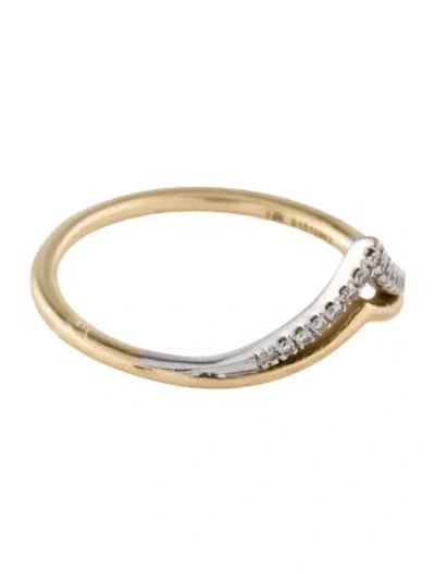 Pre-owned Gabriel & Co. 14k Diamond Chevron Ring In Multi