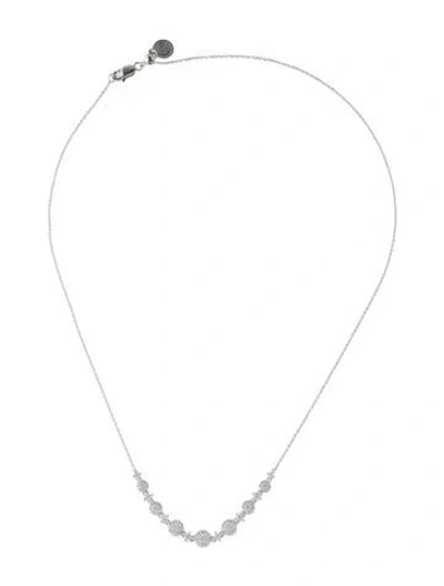 Pre-owned Gabriel & Co. 14k Diamond Collar Station Necklace, 15" In Multicolor