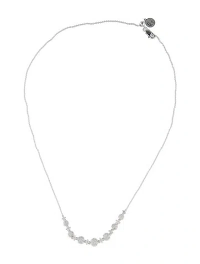 Pre-owned Gabriel & Co. 14k Diamond Collar Station Necklace, 15" In Multicolor