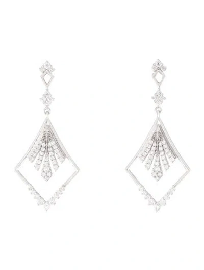 Pre-owned Gabriel & Co. 14k Diamond Drop Earrings In Multicolor