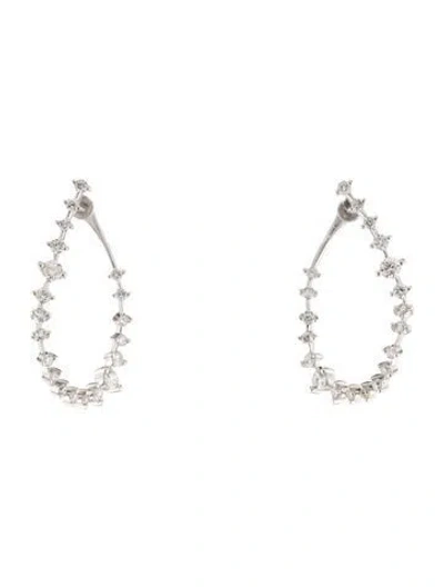 Pre-owned Gabriel & Co. 14k Diamond Hoop Earrings In Multicolor