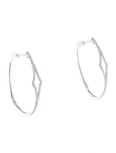 Pre-owned Gabriel & Co. 14k Diamond Hoop Earrings In Multicolor