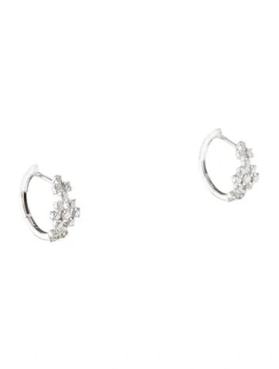 Pre-owned Gabriel & Co. 14k Diamond Huggie Earrings In Multicolor