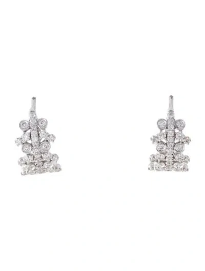 Pre-owned Gabriel & Co. 14k Diamond Huggie Earrings In Multicolor