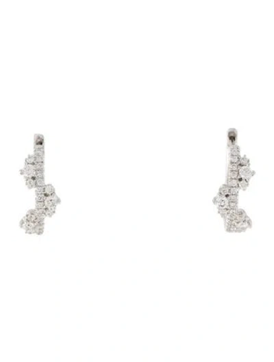 Pre-owned Gabriel & Co. 14k Diamond Huggie Earrings In Multicolor